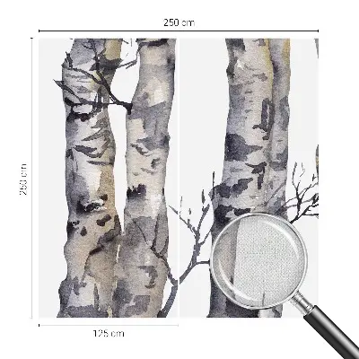 Autocolante de parede fotográfico com motivo de floresta de álamos