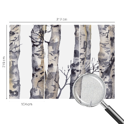 Autocolante de parede fotográfico floresta de álamos