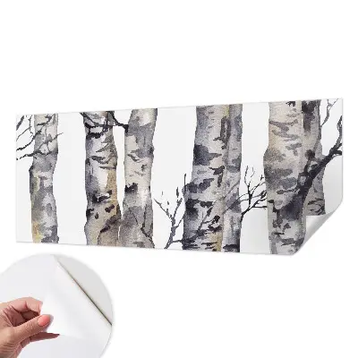 Autocolante de parede fotográfico com motivo de floresta de álamos