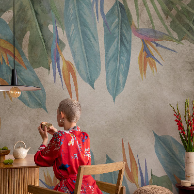 Papel de parede autocolante Flores tropicais