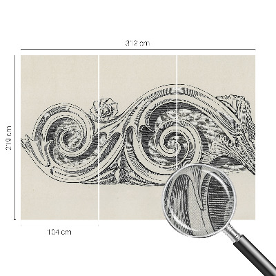 Papel de parede 3D Ornamento de planta