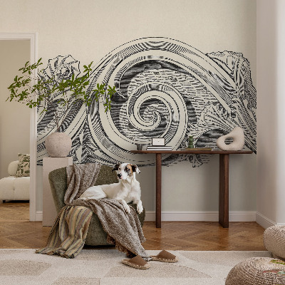 Papel de parede 3D Ornamento de planta