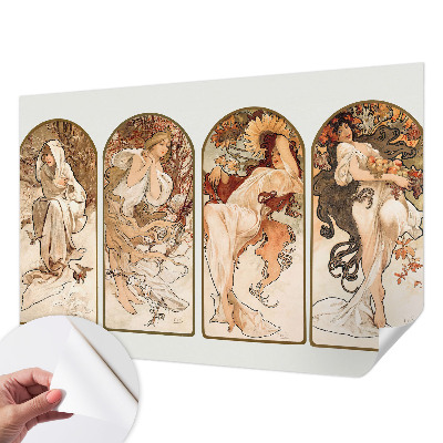 Papel de parede autocolante para quarto com padrão de poros em estilo feminino