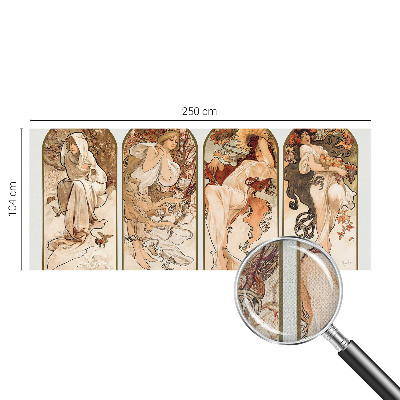 Papel de parede autocolante para quarto com padrão de poros em estilo feminino