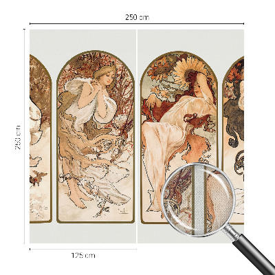 Papel de parede autocolante para quarto com padrão de poros em estilo feminino