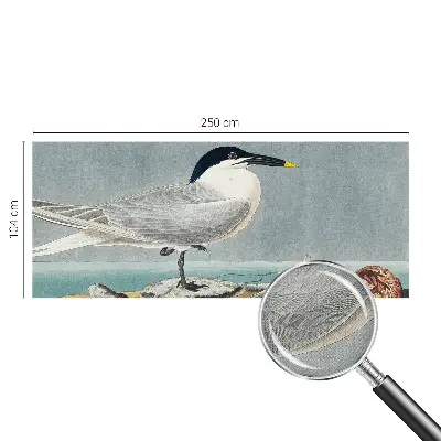 Papel de parede autocolante para sala com estampa de aves que traz elegância ao ambiente