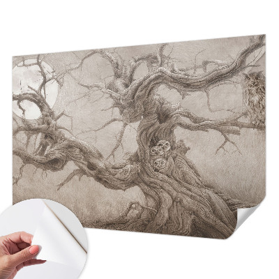 Papel de parede infantil Pássaros noturnos