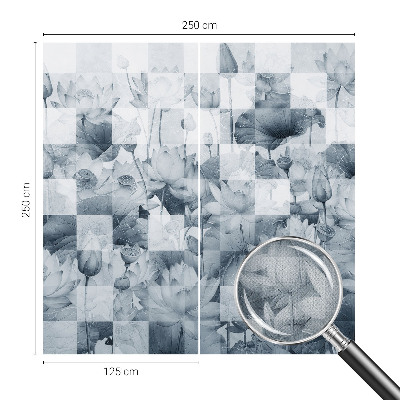 Papel de parede autocolante para sala flores de lótus