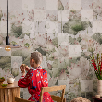 Papel de parede autocolante para quarto Padrões de lótus