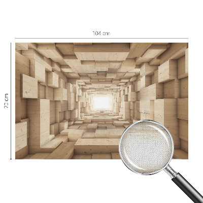 Papel de parede 3D Túnel de madeira