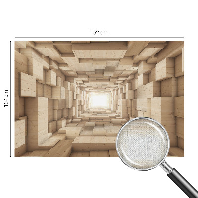 Papel de parede 3D Túnel de madeira