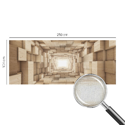 Papel de parede 3D Túnel de madeira