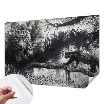 Papel de parede autocolante Leopardos abstratos