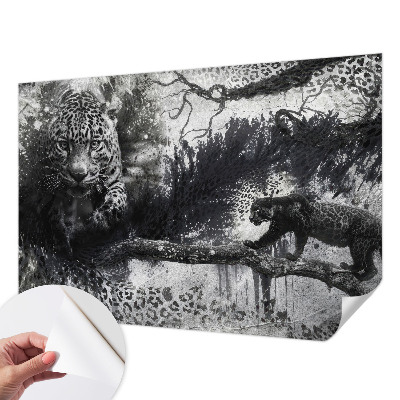 Papel de parede autocolante Leopardos abstratos