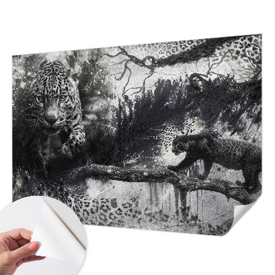 Papel de parede autocolante Leopardos abstratos