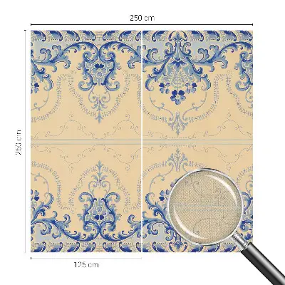 Papel de parede para criança com enfeites azuis