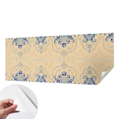 Papel de parede para criança com enfeites azuis