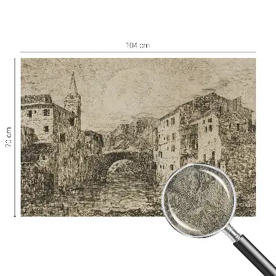 Papel de parede autocolante para sala com estampado de panorama da cidade