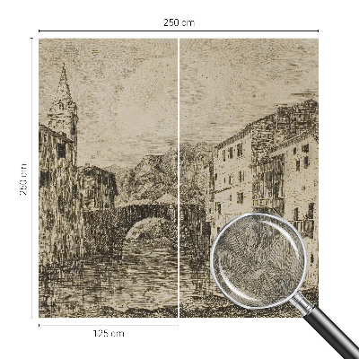 Papel de parede autocolante para sala Panorama da cidade