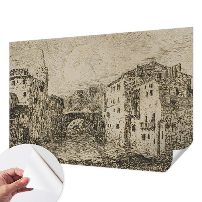 Papel de parede autocolante para sala Panorama da cidade