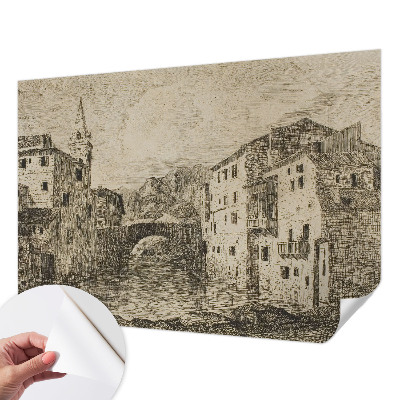 Papel de parede autocolante para sala Panorama da cidade