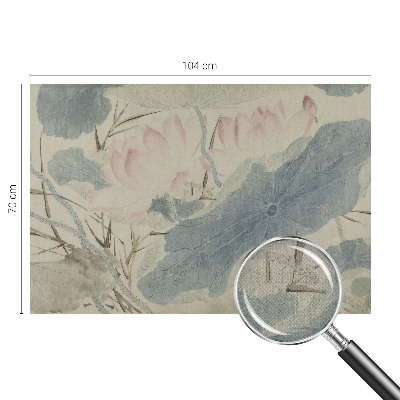 Papel de parede autocolante para quarto Folhas de lótus