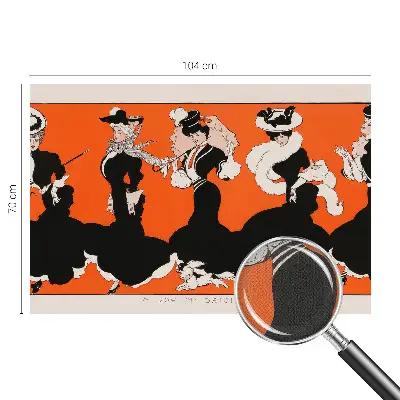 Autocolante de parede fotográfico com estampa de roupas femininas