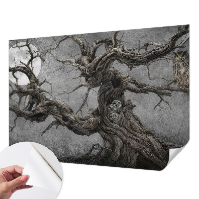 Papel de parede infantil Coruja misteriosa