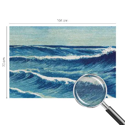 Papel de parede autocolante para quarto com estampa de ondas do mar