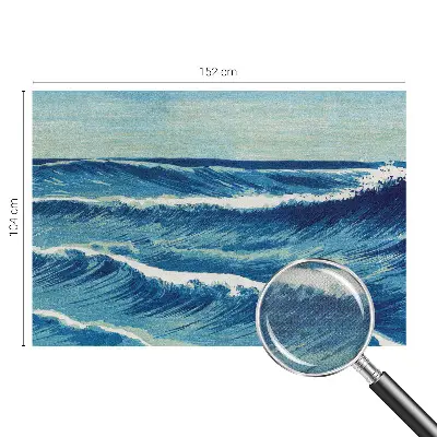 Papel de parede autocolante para quarto com estampa de ondas do mar