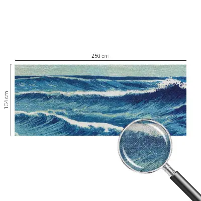 Papel de parede autocolante para quarto com estampa de ondas do mar