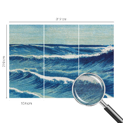 Papel de parede autocolante para quarto Ondas do mar