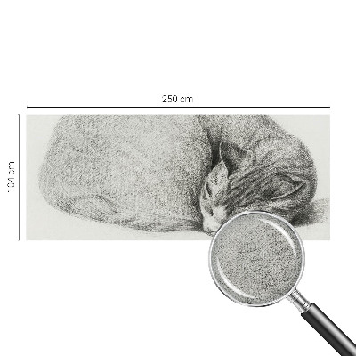 Autocolante de parede fotográfico Gato enrolado