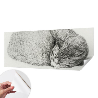 Autocolante de parede fotográfico Gato enrolado