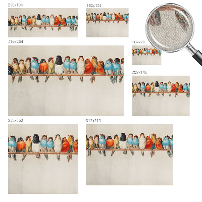 Papel de parede autocolante Pássaros em um galho