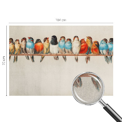 Papel de parede autocolante Pássaros em um galho