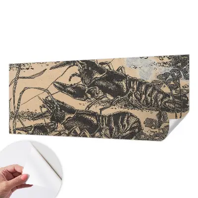 Papel de parede para criança com estampa de lagostins de água