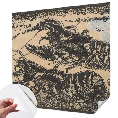 Papel de parede para criança com estampa de lagostins de água