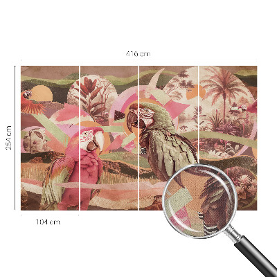 Papel de parede autocolante Pássaros tropicais