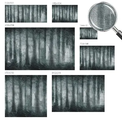 Papel de parede autocolante para quarto com estampa de floresta misteriosa