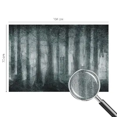 Papel de parede autocolante para quarto com estampa de floresta misteriosa