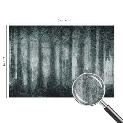 Papel de parede autocolante para quarto com estampa de floresta misteriosa