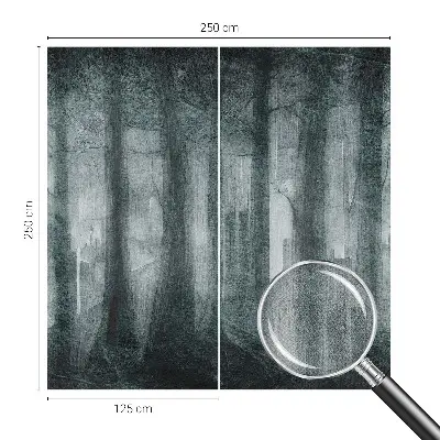 Papel de parede autocolante para quarto com estampa de floresta misteriosa