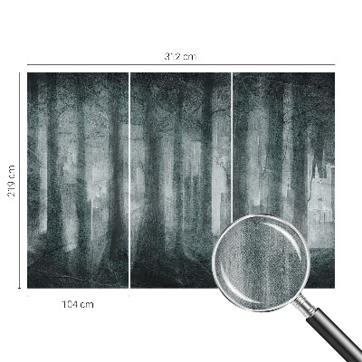 Papel de parede autocolante para quarto Floresta misteriosa