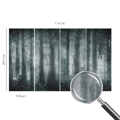 Papel de parede autocolante para quarto Floresta misteriosa