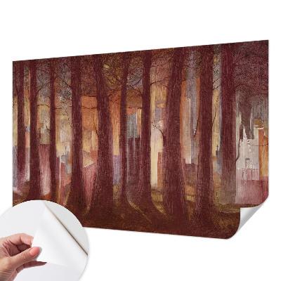 Papel de parede para criança com estampa de paisagem misteriosa