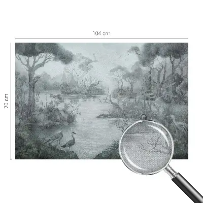 Papel de parede 3D com estampa de paisagem natural