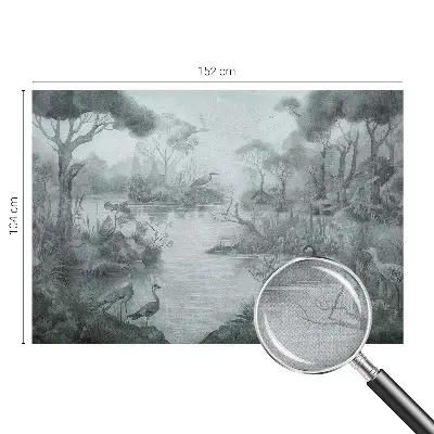 Papel de parede 3D com estampa de paisagem natural