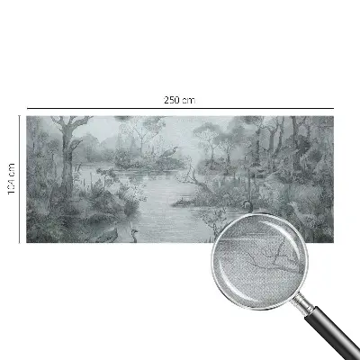 Papel de parede 3D com estampa de paisagem natural
