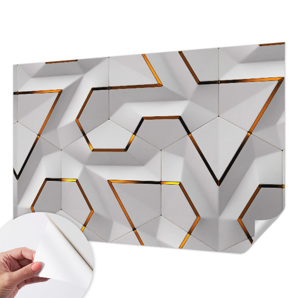 Autocolante de parede fotográfico com padrão de geometria moderna